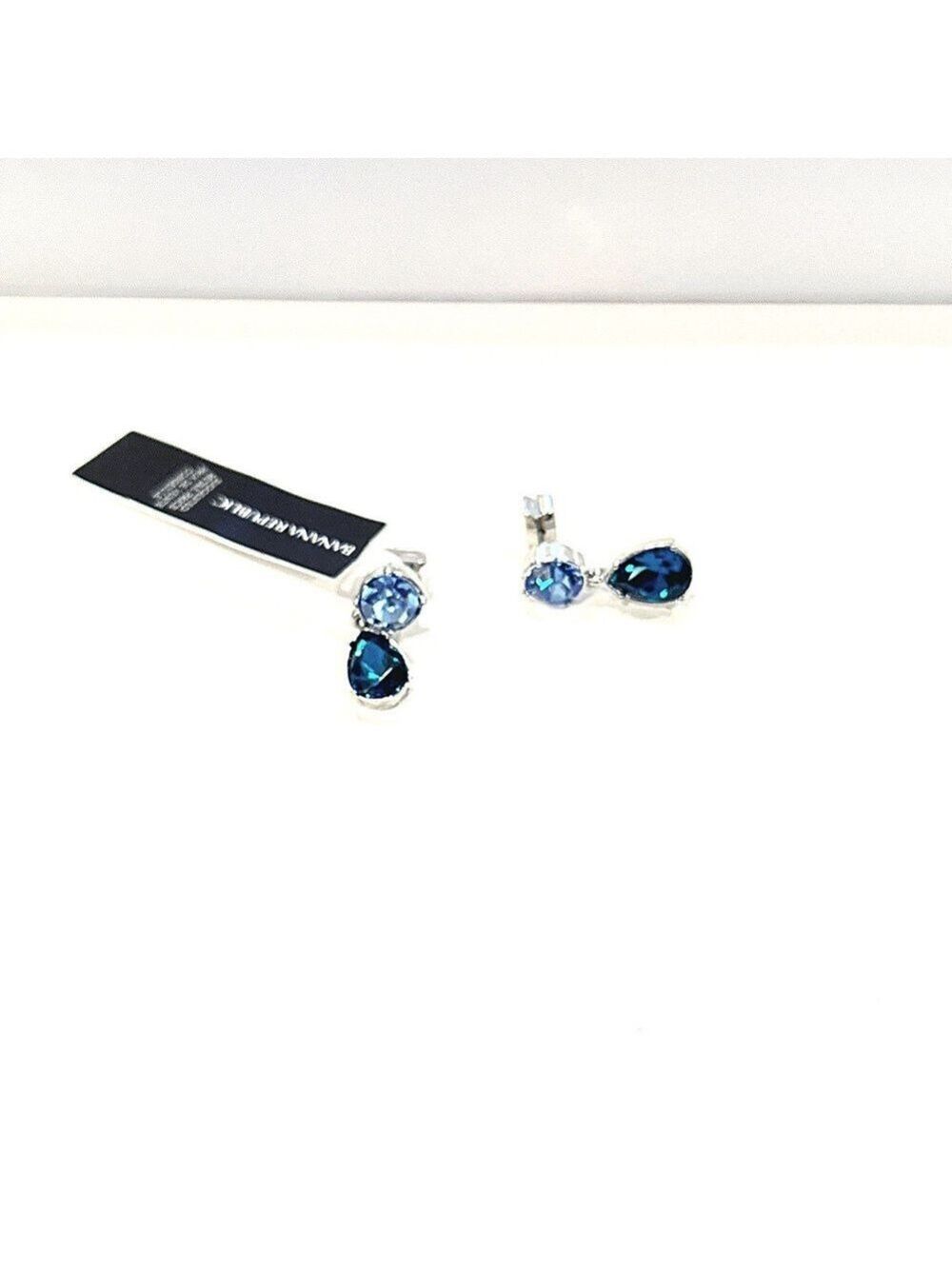 Banana Republic Blue Crystal Drop Earrings NWT - Picture 11 of 11